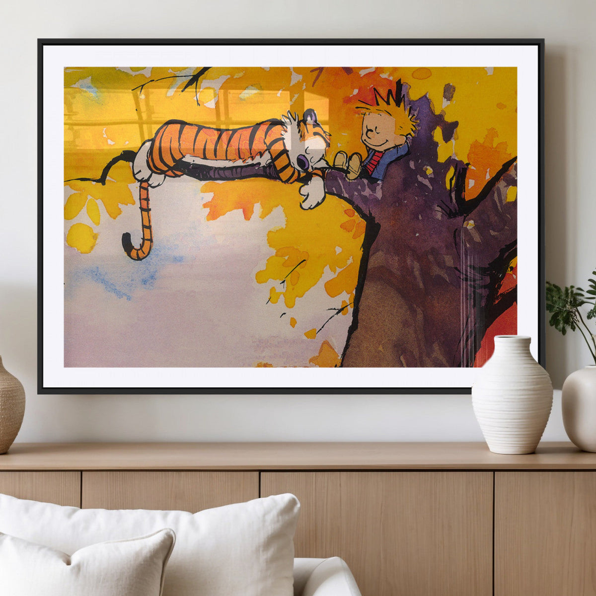 High-Quality Giclee Canvas Print – Framed Calvin Wall Art