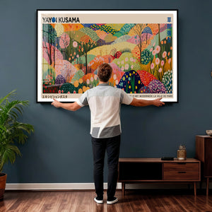 Yayoi Kusama Japanese Art Canvas Print, Abstract Art, Large