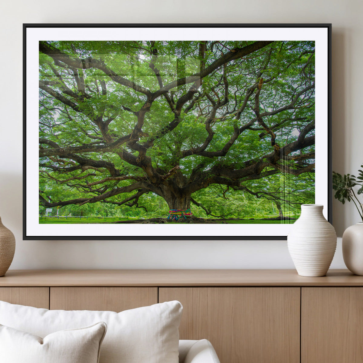 Oak Tree Wall Art Print, Forest Canvas Wall Art for Home and