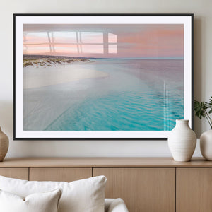 Serene Pastel Beach Wall Art Canvas Print, Tranquil Coastal