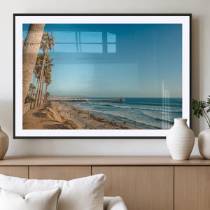 Scenic Beach Wall Art Canvas Print – Tall Palm Trees, Sandy