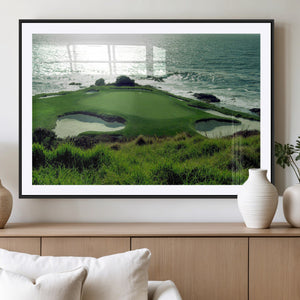 Coastal Golf Course Wall Art Canvas Print – Scenic Green