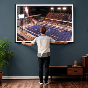 Boise State Stadium Large Wall Art Canvas Print for Living