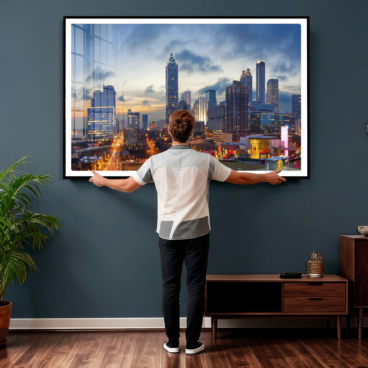 Atlanta Skyline Wall Art Canvas Print, Atlanta Downtown