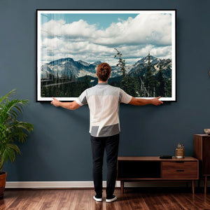 Mountain Forest Wall Art Canvas Print, Alpine Pine Tree