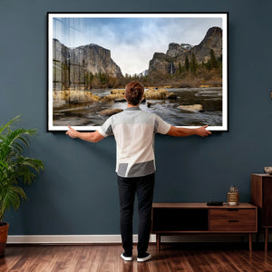 Yosemite Valley Mountain Landscape Wall Art Canvas Print,