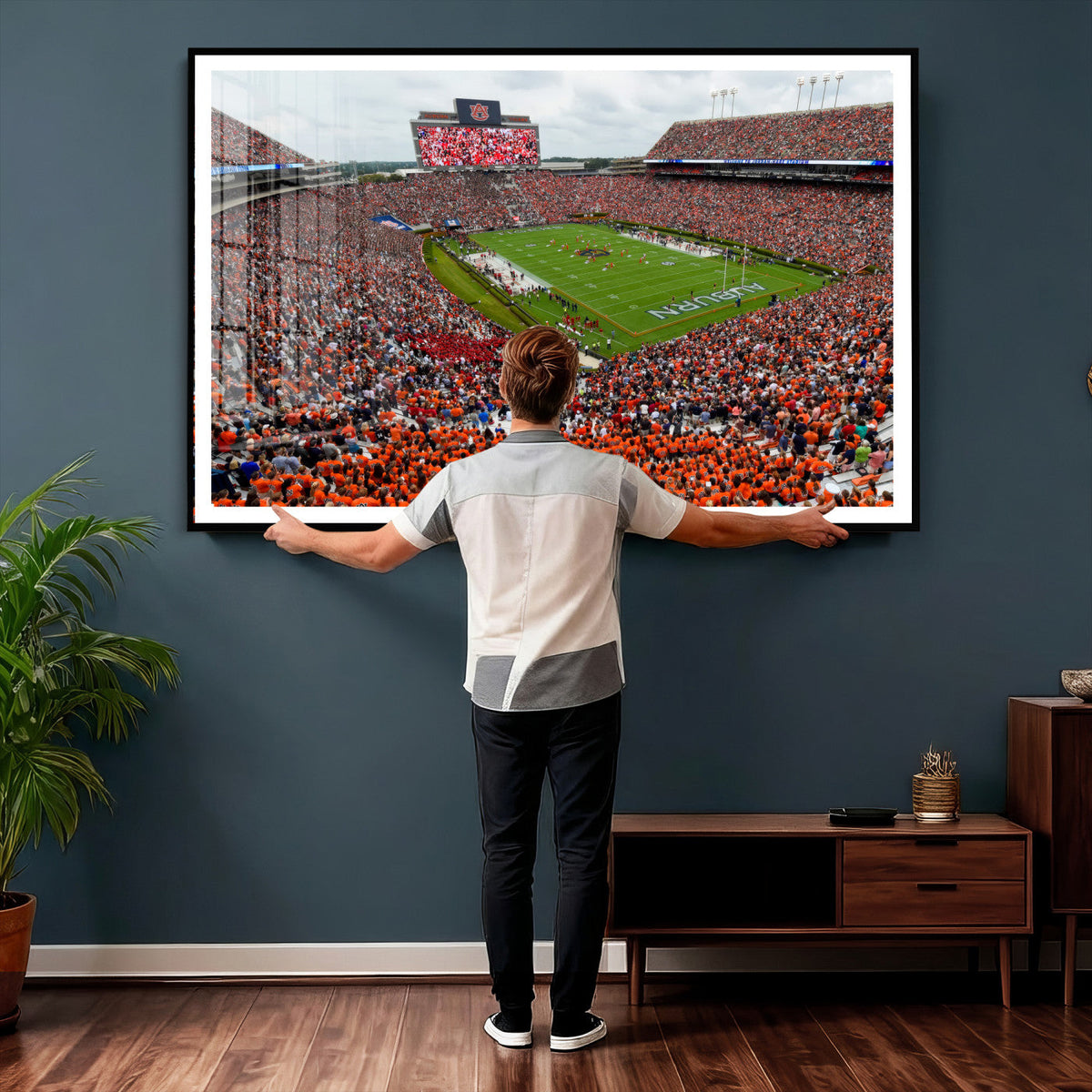 Auburn Stadium Wall Art Canvas Print, Jordan Hare Stadium