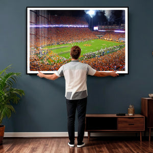 Clemson Football Stadium Wall Art Canvas Print, College