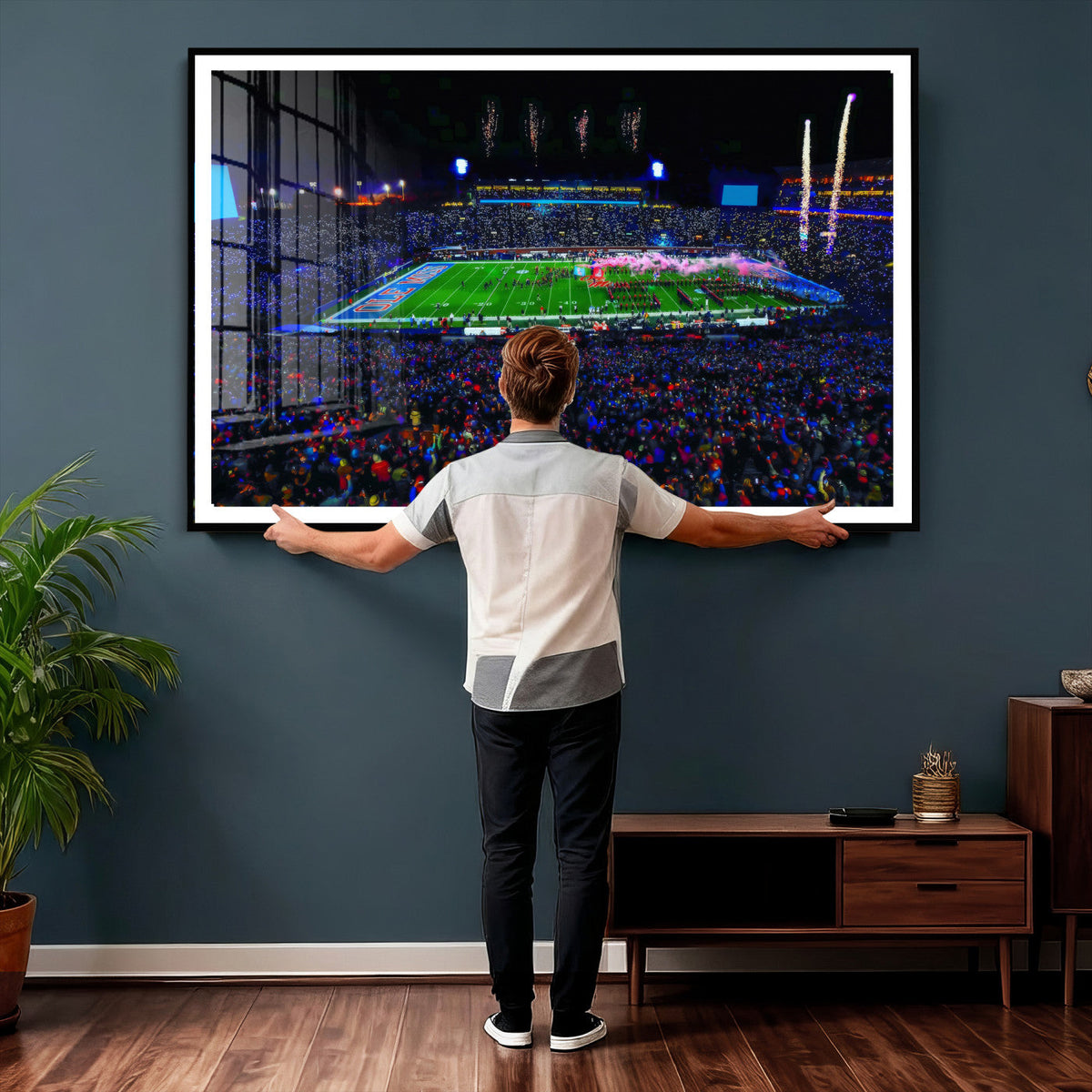 Ole Miss Rebels Vaught Hemingway Stadium Wall Art Canvas