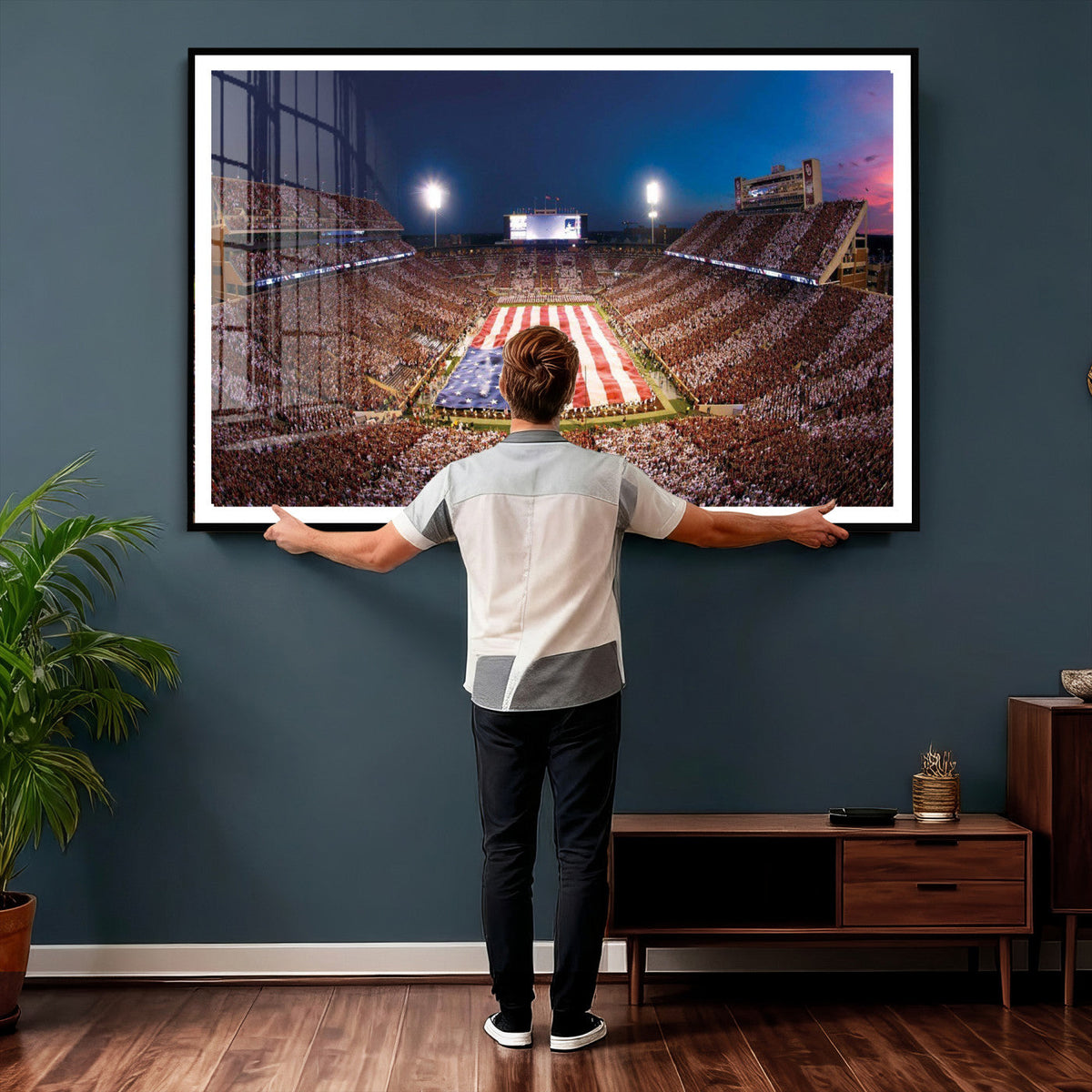 Oklahoma Memorial Stadium Wall Art Canvas Print – Oklahoma