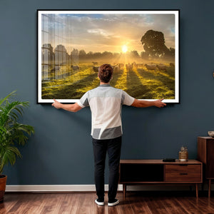 Sheep Wall Art Canvas Print – Rural Farm Animal Artwork