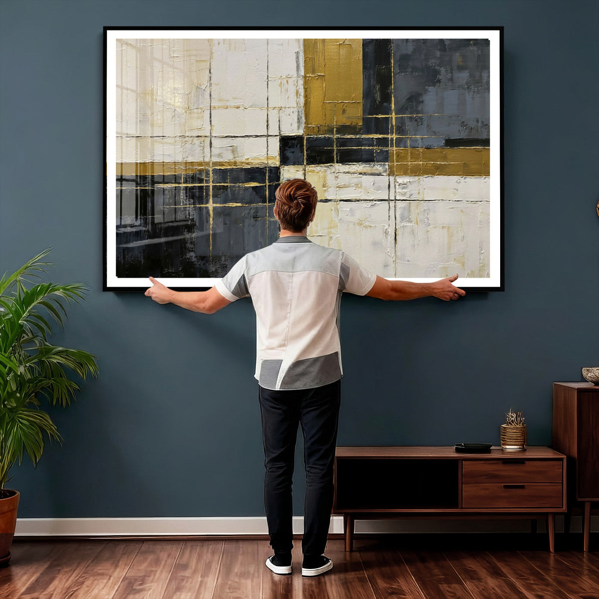 Geometric Abstract Wall Art Canvas Print