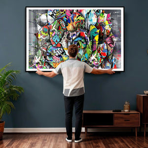 Abstract Graffiti Collage Street Art Wall Art Canvas Print