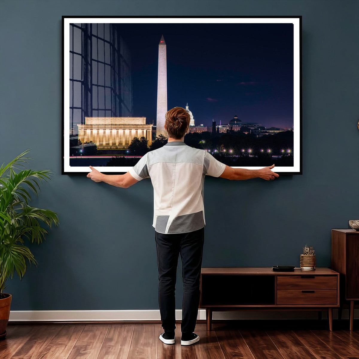 Washington White House Skyline Wall Art Canvas Print –