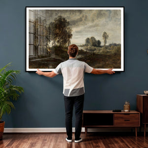 Adolf Dressler Landscape of the Oder River Wall Art Canvas