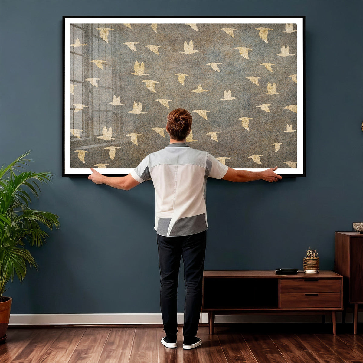 Abstract Birds Wall Art Canvas Print