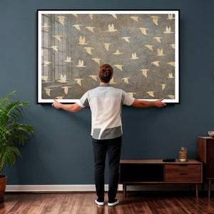 Abstract Birds Wall Art Canvas Print