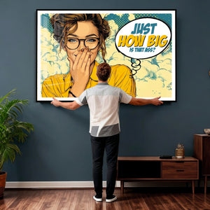 Pop Art Print Bathroom Sign Wall Art Canvas Print — Funny