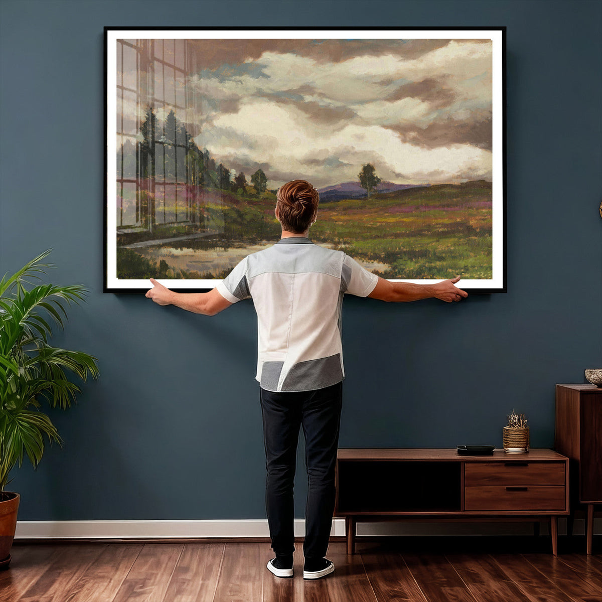 Gustav Macoun Heathland Canvas Print, Czech Landscape Oil