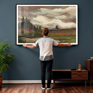 Gustav Macoun Heathland Canvas Print, Czech Landscape Oil