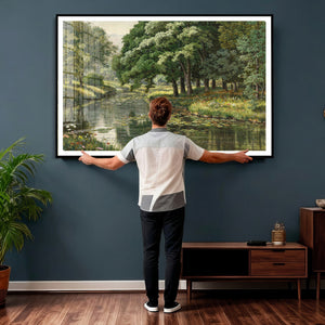 Forest Stream Canvas Wall Art, Peder Monsted A Forest Stream
