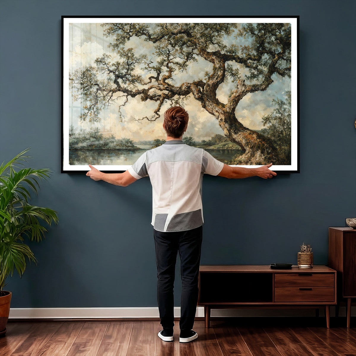 Old Oak Tree Canvas Wall Art, Turner Inspired Romantic
