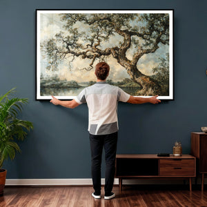 Old Oak Tree Canvas Wall Art, Turner Inspired Romantic