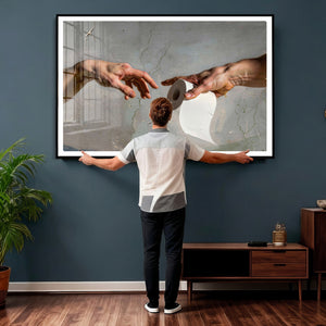 Funny Bathroom Wall Art Canvas, Creation of Toilet Paper