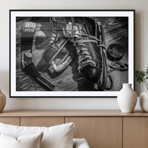 Old Pair of Mens Skates Wall Art Canvas, Men Skates Wall Art