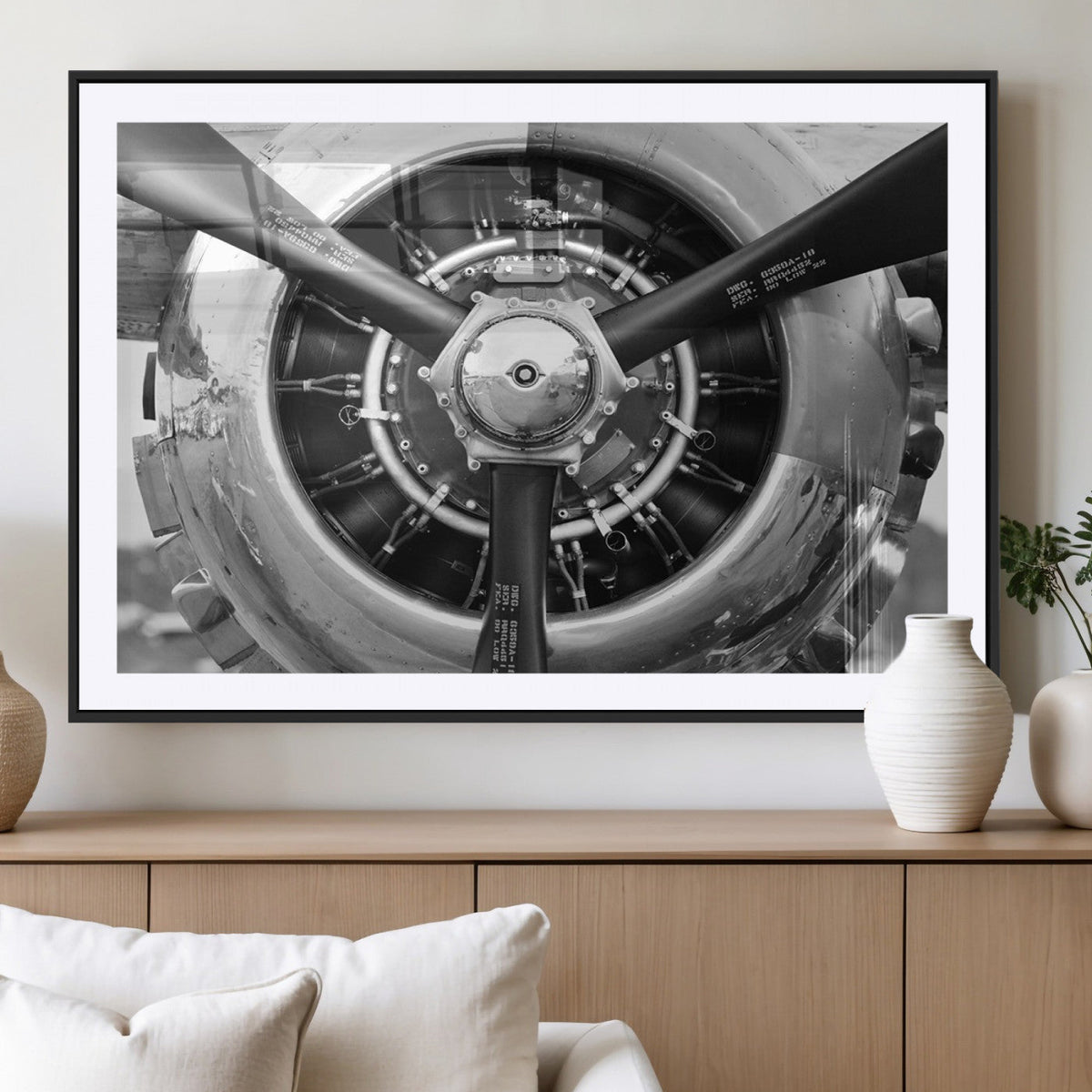 Vintage Airplane Wall Art Canvas Print