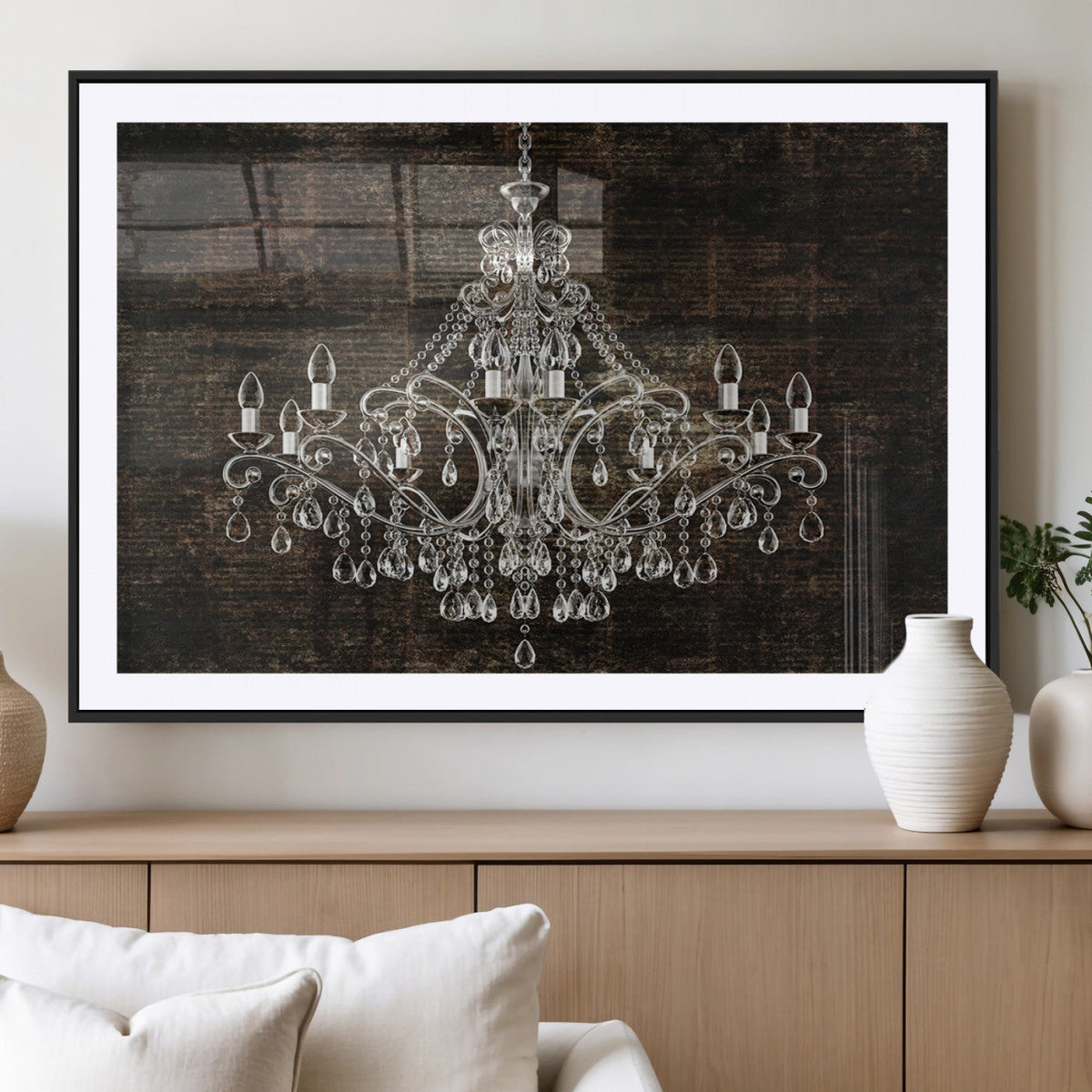 Rustic Chandelier Canvas Print