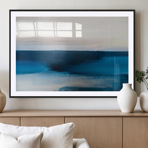 Dark Blue Abstract Wall Art Canvas Print