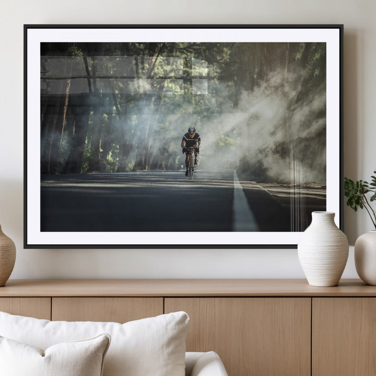 Cycling Road Bike in the Morning, Cycling Road Bike Canvas