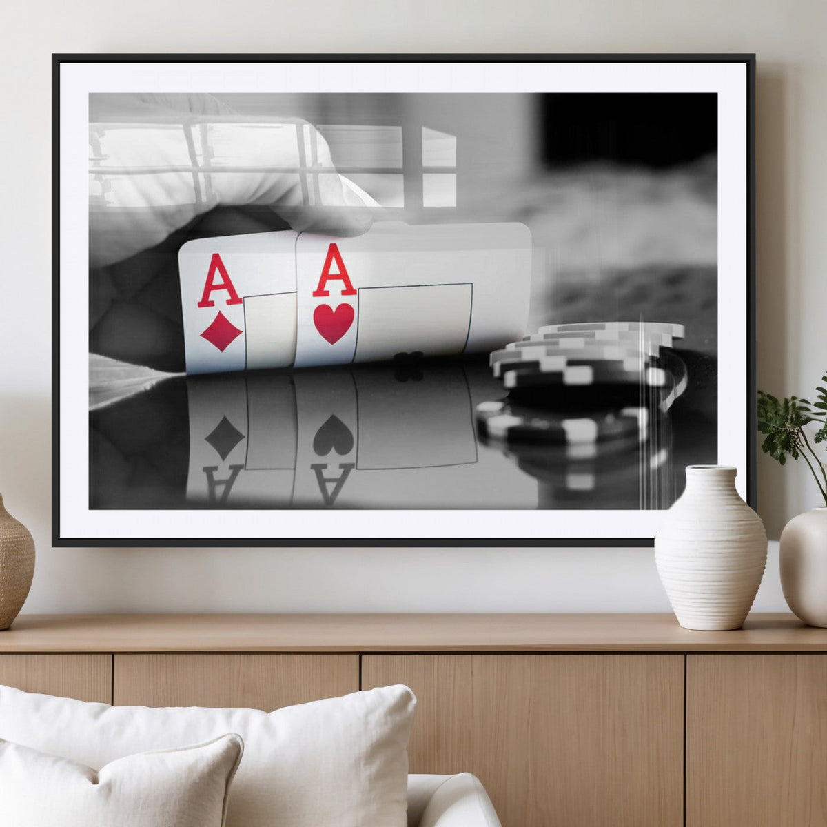Aces Poker Art Poker Game Wall Art Canvas Print
