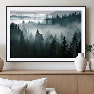Captivating Misty Forest Wall Art Canvas, Premium Canvas