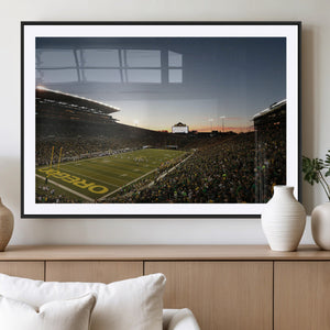 Oregon Ducks Football Team Print - Eugene Autzen Stadium