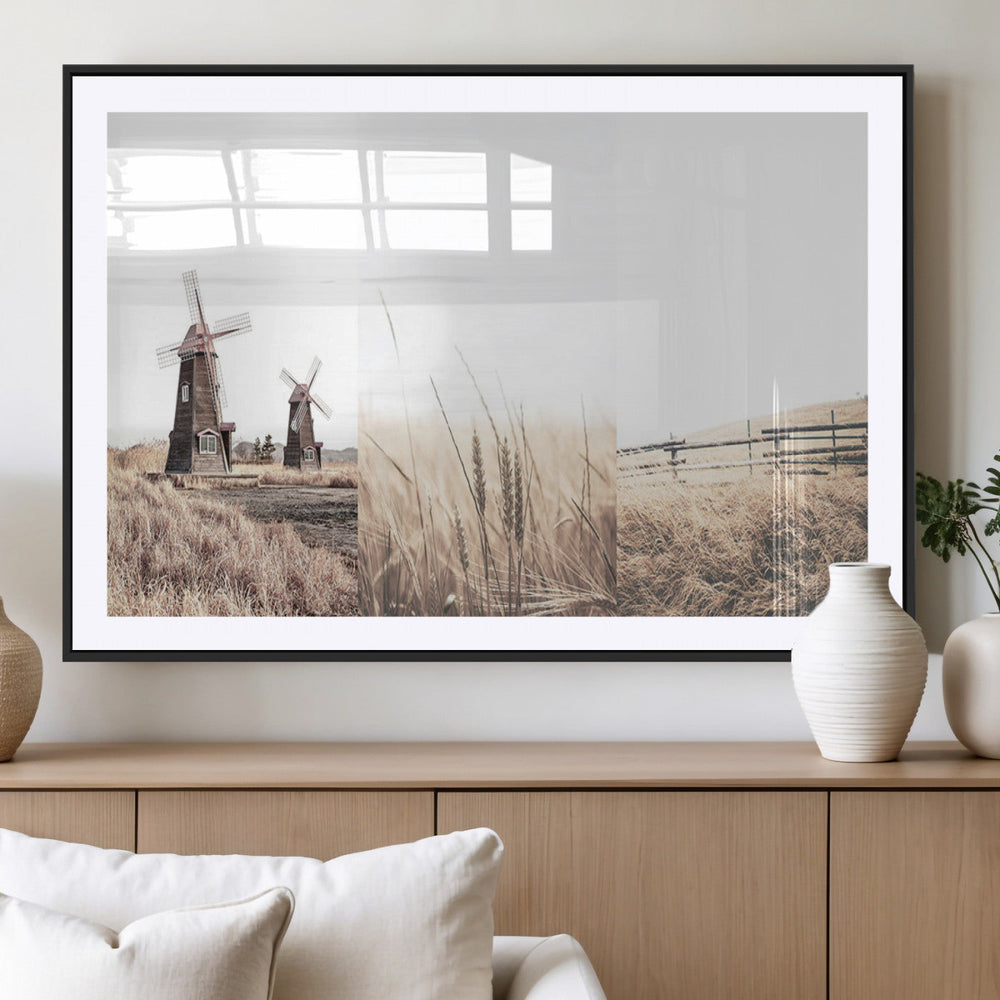 Farm Prints Set, Farmhouse Wall Art Canvas, Country House