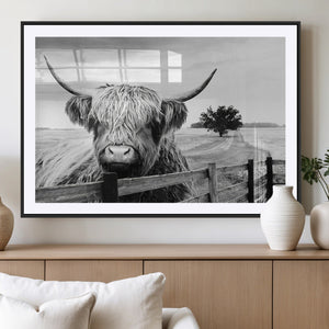 Scottish Highland Cow Wall Art | Rustic Farmhouse Décor |