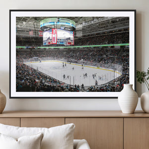 Sharks Arena Blackhawks Sharks Ice Hockey Stadium Wall Art