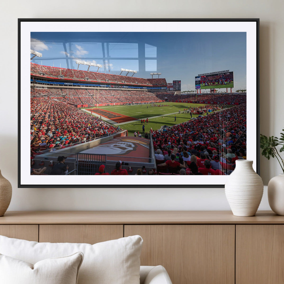 Florida Tampa Raymond James Stadium Wall Art Canvas Print -