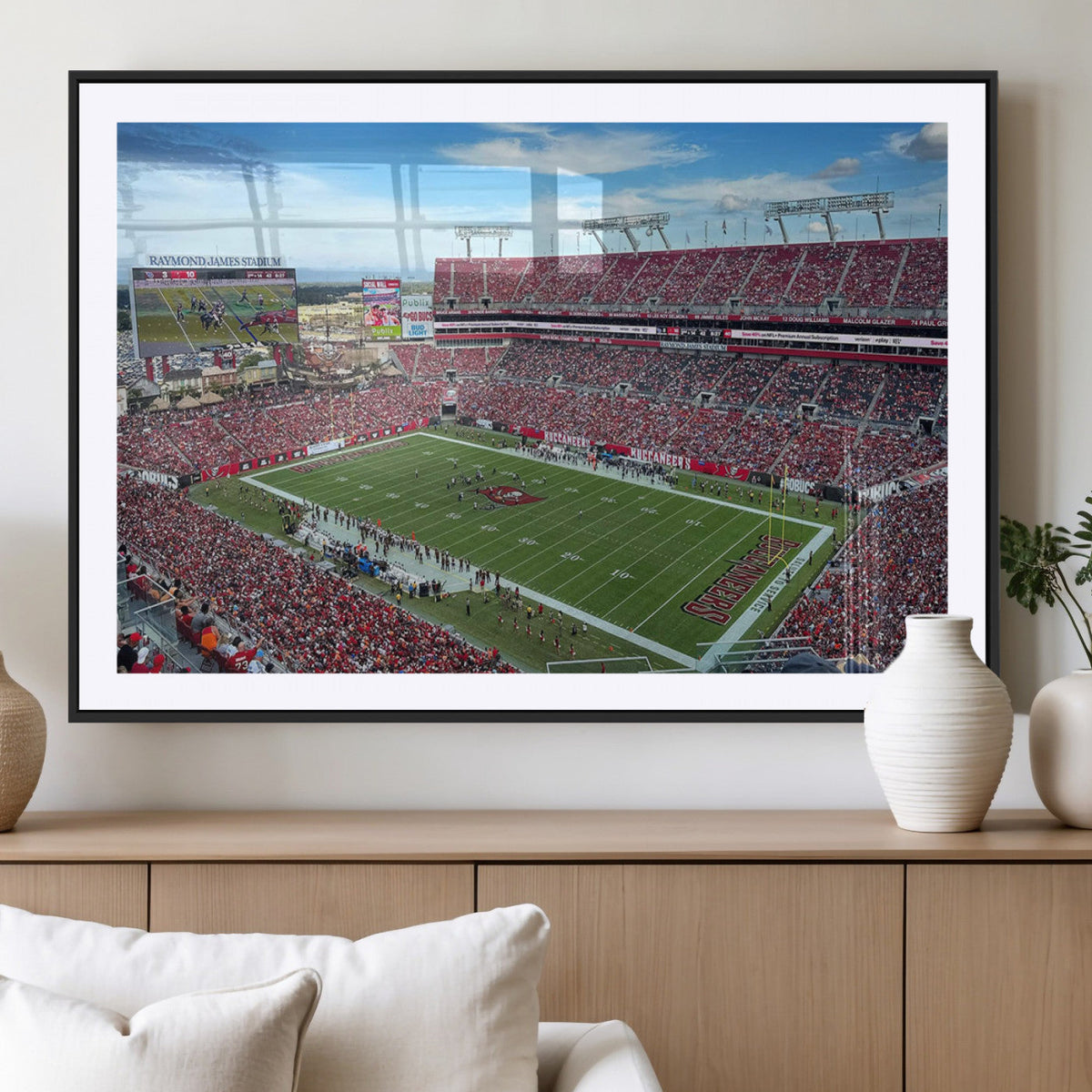Florida Tampa Raymond James Stadium Wall Art Canvas Print -