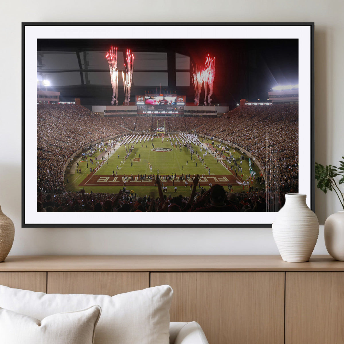 Framed Florida State Seminoles Football Team Print -