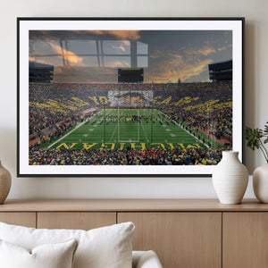 University of Michigan Wolverines Print Canvas, Football