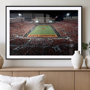 Oklahoma State Cowboys Canvas Print, Football Team Print -