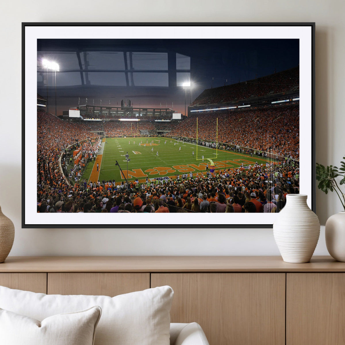 Clemson University Tigers Art Print, Football Team Print -