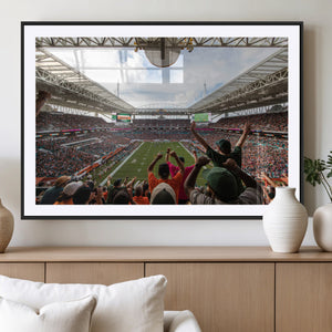 Miami Hurricanes Football Team Wall Art Print - Miami Hard