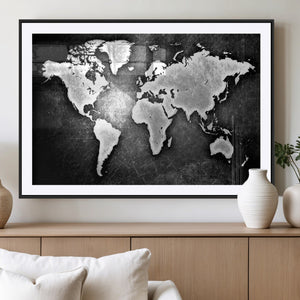 World Map Wall Art Canvas Print – Framed Wall Art for