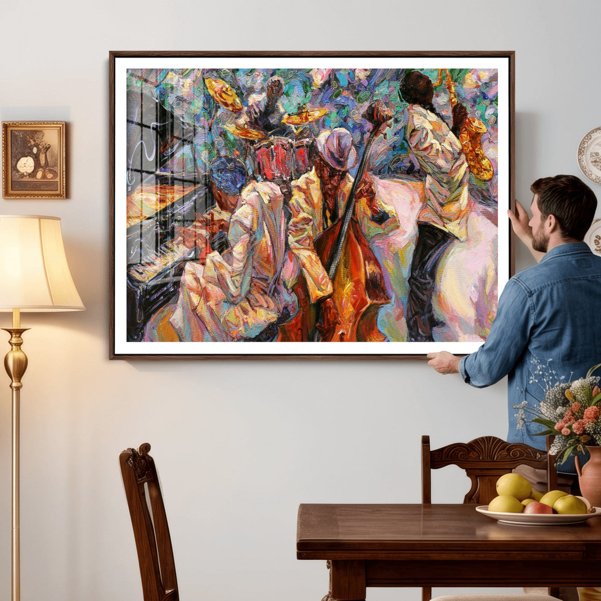 African American Jazz Art Music Abstract Wall Art Painting