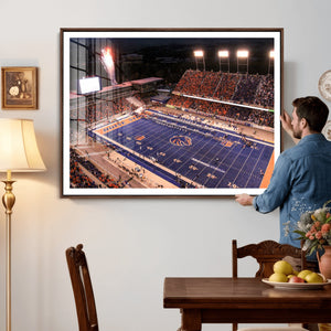 Boise State Stadium Large Wall Art Canvas Print for Living