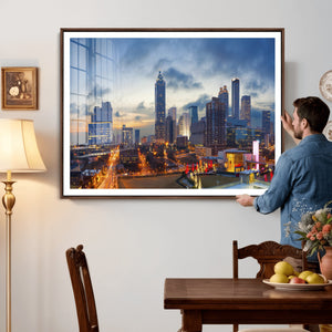 Atlanta Skyline Wall Art Canvas Print, Atlanta Downtown